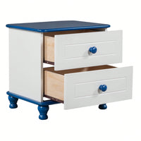 Wooden Nightstand With Two Drawers For Kids,End Table For Bedroom