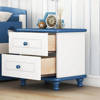 Wooden Nightstand With Two Drawers For Kids,End Table For Bedroom