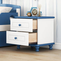 Wooden Nightstand With Two Drawers For Kids,End Table For Bedroom