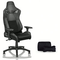 Ergonomic Adjustable Gaming Chair with Lumbar Support Tall Back Swivel Desk Chair with Headrest Armrests and Recline Suede Padded Seat