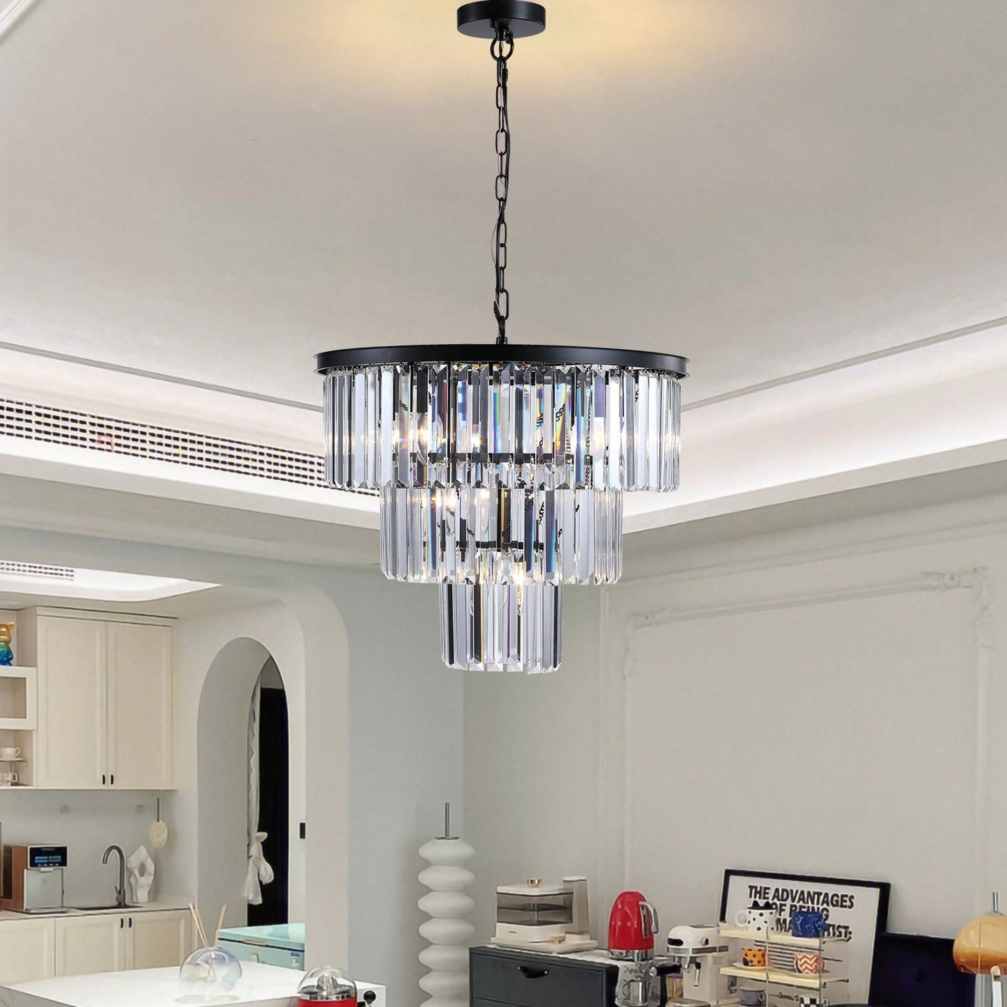 Luxury Crystal Chandelier Modern Chandeliers Lights Fixture Hanging Pendant Light Fixture For Dining Room Bedroom Living Room