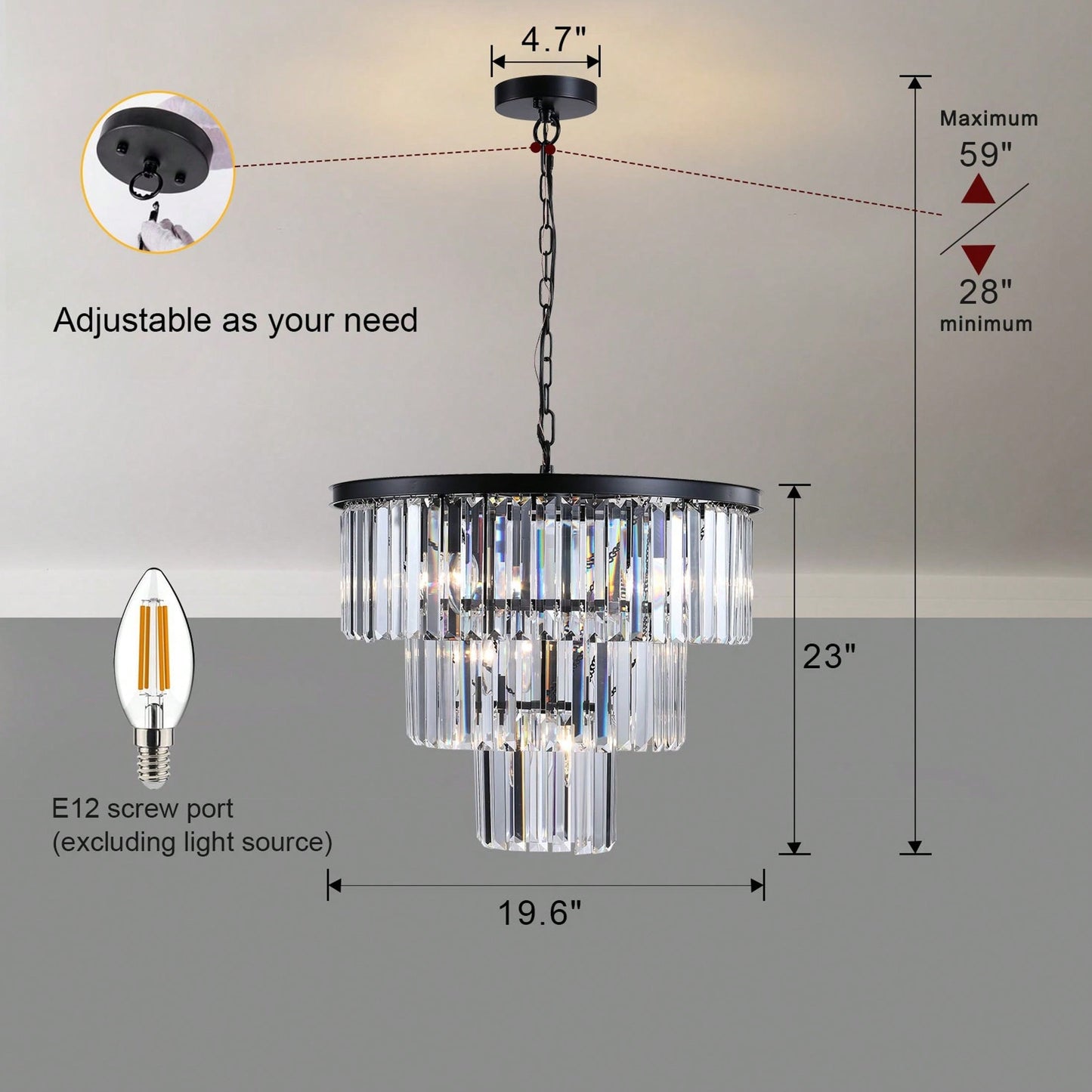 Luxury Crystal Chandelier Modern Chandeliers Lights Fixture Hanging Pendant Light Fixture For Dining Room Bedroom Living Room