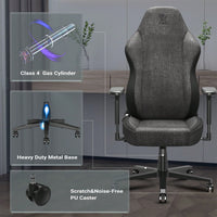 Ergonomic PC Gaming Chair with Lumbar Support and Adjustable Headrest for Office Use Flip Up Arms PU Leather High Back Executive Chair