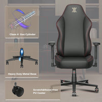 Ergonomic PC Gaming Chair with Lumbar Support and Adjustable Headrest for Office Use Flip Up Arms PU Leather High Back Executive Chair