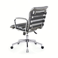 Modern Swivel Office Desk Chair Luxury Executive Boss Ergonomic Computer Chair Armrest Brown Color Metal Frame Office Chair