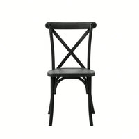 4-Pack Resin X-Back Chair,Mid Century Chair Modern Farmhouse Cross Back Chair For Kitchen