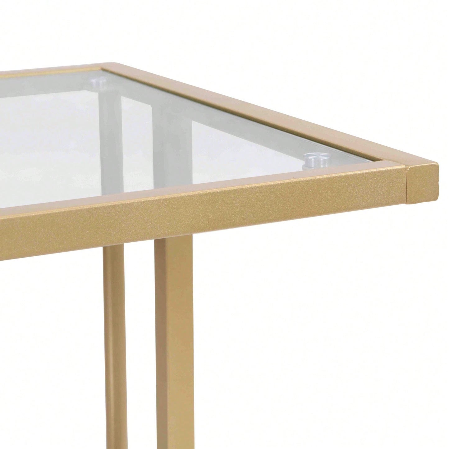 2-Tier Acrylic Glass End Table For Living Room&Bedroom