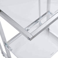 2-Tier Acrylic Glass End Table For Living Room&Bedroom