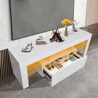 43 Inch LED Modern TV Media Console Entertainment Center With Drawer TV Cabinet For Living Room Bedroom