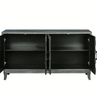 4 Doors Storage Wooden Cabinets,Lacquered Accent Storage Console Table Sideboard For Entryway,Living Room