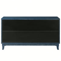 Modern Rattan Sideboard Cabinet with Adjustable Shelves and 4 Doors for Living Room Storage