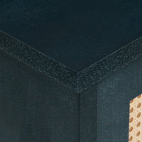 Modern Rattan Sideboard Cabinet with Adjustable Shelves and 4 Doors for Living Room Storage