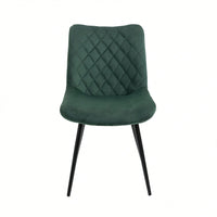 Modern PU Leather Dining Chairs with Diamond Lattice Design Soft Mat Side Chair for Living Room and Dining Area