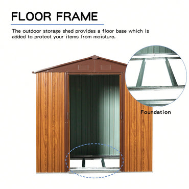 6 Ft. W X 6 Ft. D Metal Storage Shed