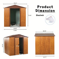 6 Ft. W X 6 Ft. D Metal Storage Shed