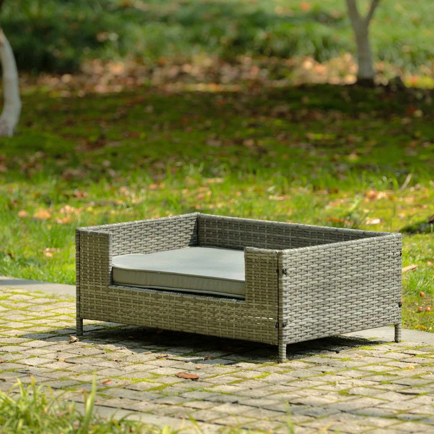 Pet Bed, Pet Enclosures, Pet Outdoor Furniture, Pet Patio Furniture, Seasonal PE Wicker Pet Furniture, Dog Bed With Cushion