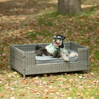 Pet Bed, Pet Enclosures, Pet Outdoor Furniture, Pet Patio Furniture, Seasonal PE Wicker Pet Furniture, Dog Bed With Cushion