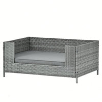 Pet Bed, Pet Enclosures, Pet Outdoor Furniture, Pet Patio Furniture, Seasonal PE Wicker Pet Furniture, Dog Bed With Cushion