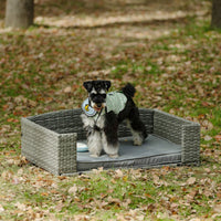 Pet Bed, Pet Enclosures, Pet Outdoor Furniture, Pet Patio Furniture, Seasonal PE Wicker Pet Furniture, Dog Bed With Cushion