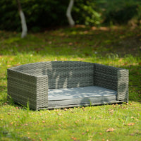 Pet Bed, Pet Enclosures, Pet Outdoor Furniture, Pet Patio Furniture, Seasonal PE Wicker Pet Furniture, Dog Bed With Cushion