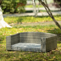 Pet Bed, Pet Enclosures, Pet Outdoor Furniture, Pet Patio Furniture, Seasonal PE Wicker Pet Furniture, Dog Bed With Cushion