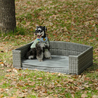 Pet Bed, Pet Enclosures, Pet Outdoor Furniture, Pet Patio Furniture, Seasonal PE Wicker Pet Furniture, Dog Bed With Cushion