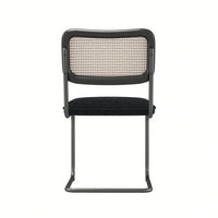 2 Pcs Teddy Velvet Dining Chair With High-Density Sponge, Rattan Chair For Dining Room, Living Room, Bedroom