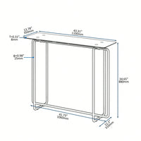 Single Layer Tempered Glass Rectangular Porch Table  Leg Double Tempered Glass Tea Table