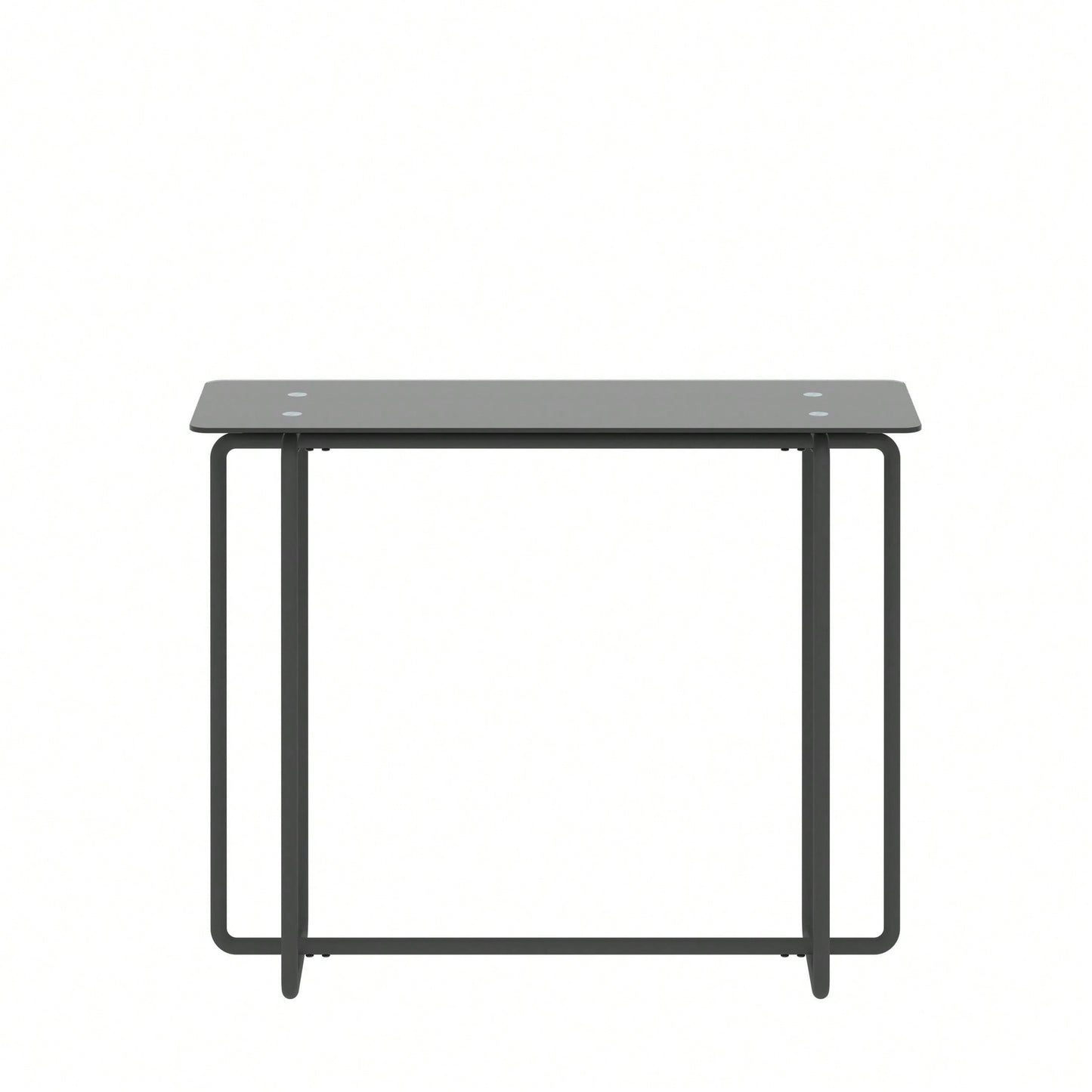 Single Layer Tempered Glass Rectangular Porch Table  Leg Double Tempered Glass Tea Table