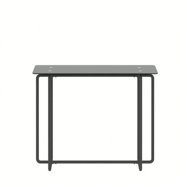 Single Layer Tempered Glass Rectangular Porch Table  Leg Double Tempered Glass Tea Table