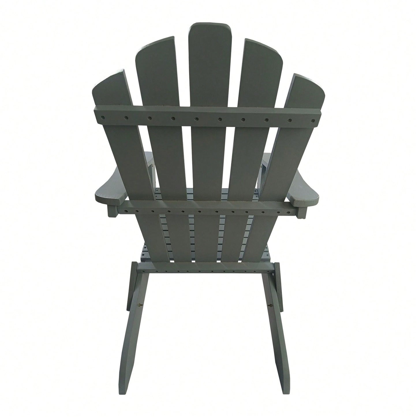 Outdoor Or Indoor Wood Adirondack Chair, Foldable, Grey