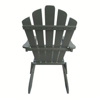 Outdoor Or Indoor Wood Adirondack Chair, Foldable, Grey