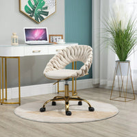 Modern Adjustable Swivel Desk Chair for Home Office and Vanity Use Small Space Friendly