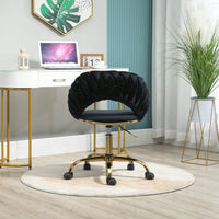 Modern Adjustable Swivel Desk Chair for Home Office and Vanity Use Small Space Friendly