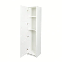 Wall Mounted Storage Cabinet, 15.75" D X 15.75" W X 70.87" H, White