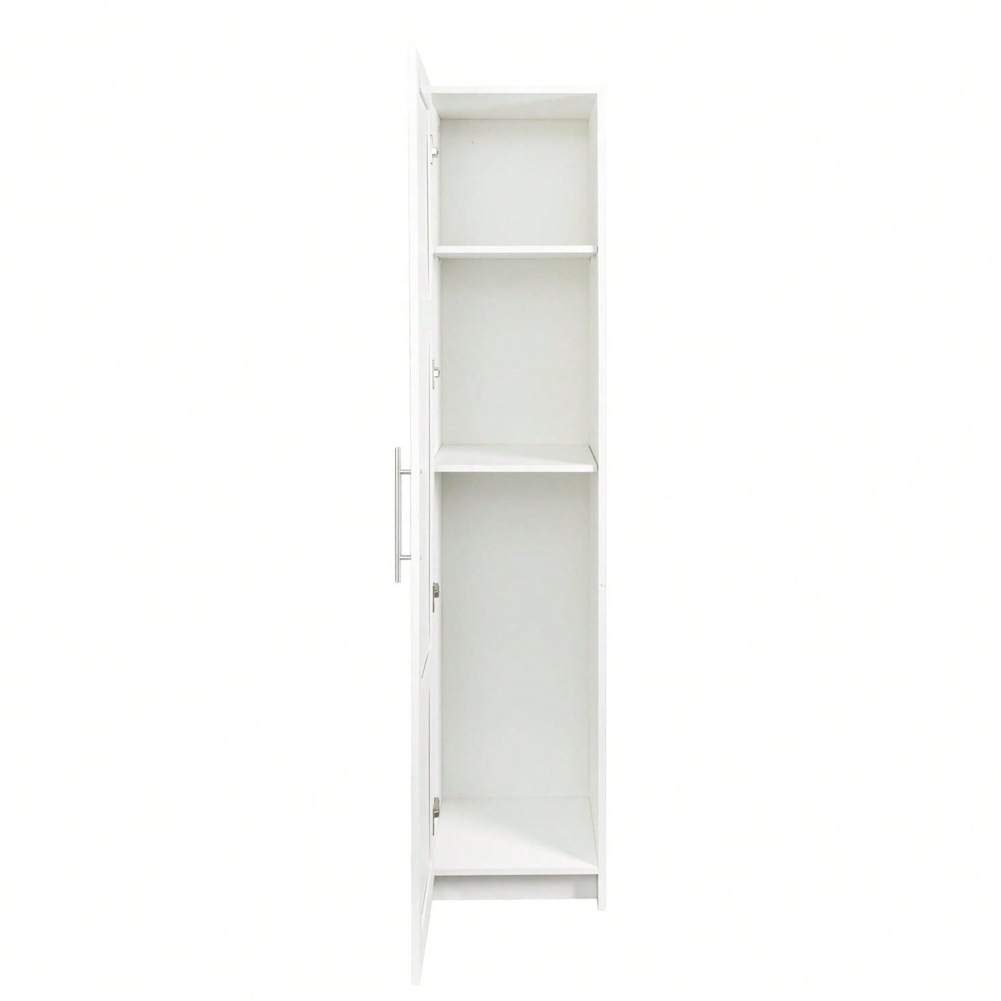 Wall Mounted Storage Cabinet, 15.75" D X 15.75" W X 70.87" H, White