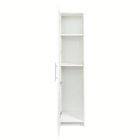 Wall Mounted Storage Cabinet, 15.75" D X 15.75" W X 70.87" H, White