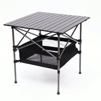 Lightweight Aluminum Roll-Up Folding Table with Carrying Bag for Camping Picnics BBQs and Outdoor Activities