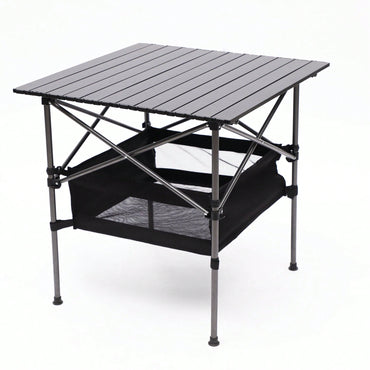 Lightweight Aluminum Roll-Up Folding Table with Carrying Bag for Camping Picnics BBQs and Outdoor Activities