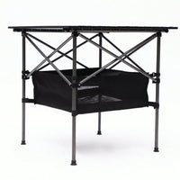 Lightweight Aluminum Roll-Up Folding Table with Carrying Bag for Camping Picnics BBQs and Outdoor Activities