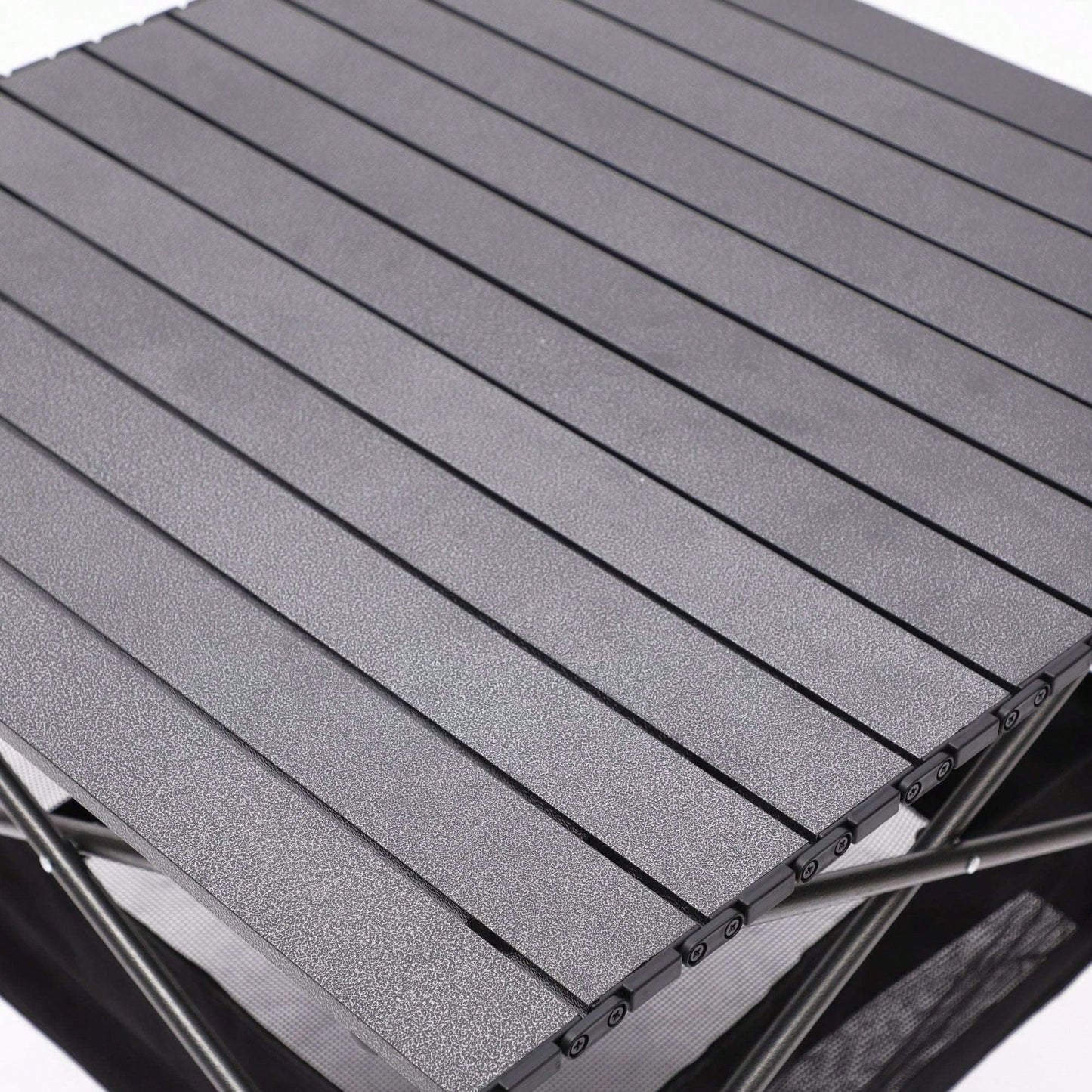 Lightweight Aluminum Roll-Up Folding Table with Carrying Bag for Camping Picnics BBQs and Outdoor Activities