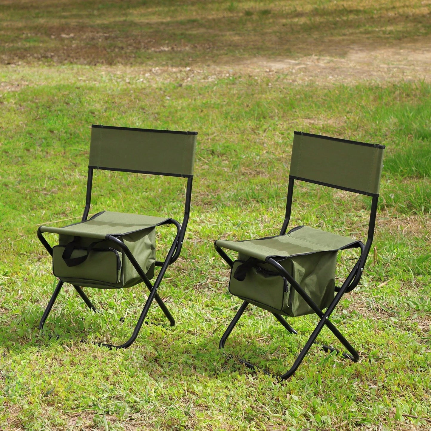 Folding Outdoor Chair With Storage Bag, Portable Chair For Indoor, Outdoor Camping, Picnics And Fishing