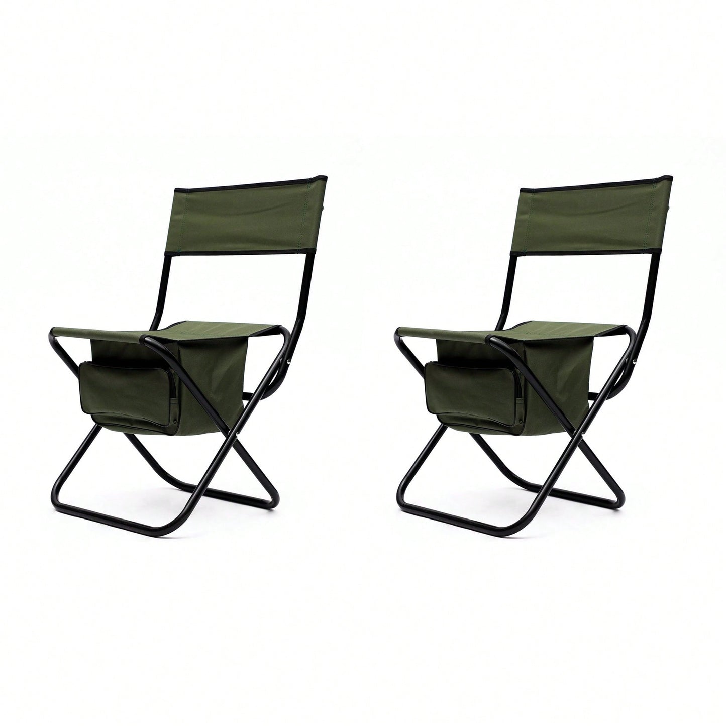 Folding Outdoor Chair With Storage Bag, Portable Chair For Indoor, Outdoor Camping, Picnics And Fishing