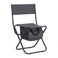 2-Piece Folding Outdoor Chair With Storage Bag, Portable Chair For Indoor, Outdoor Camping, Picnics And Fishing