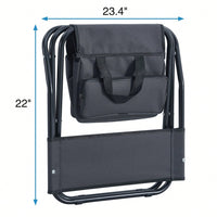 2-Piece Folding Outdoor Chair With Storage Bag, Portable Chair For Indoor, Outdoor Camping, Picnics And Fishing