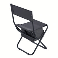 2-Piece Folding Outdoor Chair With Storage Bag, Portable Chair For Indoor, Outdoor Camping, Picnics And Fishing