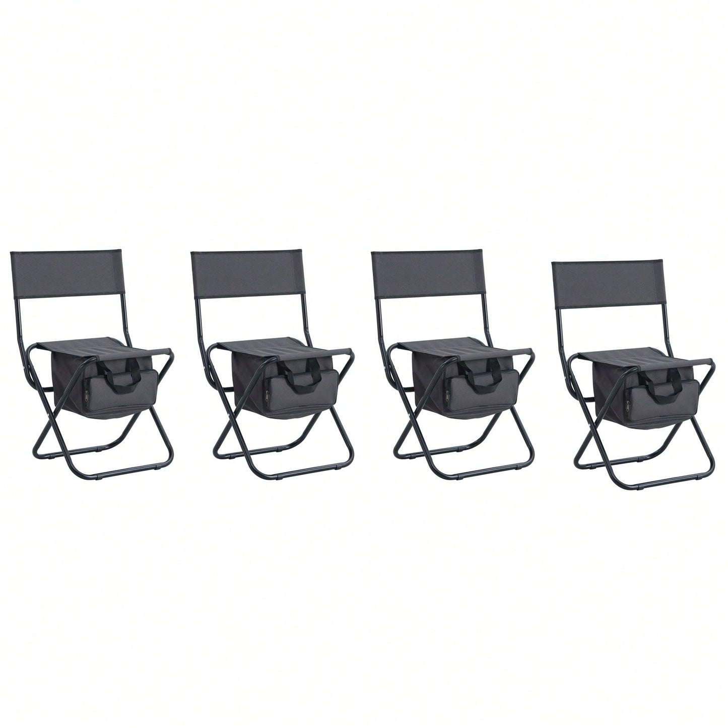 Folding Outdoor Chair With Storage Bag, Portable Chair For Indoor, Outdoor Camping, Picnics And Fishing