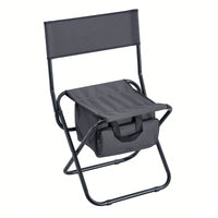 Folding Outdoor Chair With Storage Bag, Portable Chair For Indoor, Outdoor Camping, Picnics And Fishing