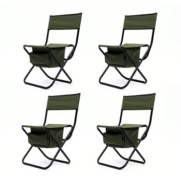 Folding Outdoor Chair With Storage Bag, Portable Chair For Indoor, Outdoor Camping, Picnics And Fishing