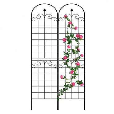 Metal Garden Trellis For Climbing Plants Outdoor 86.7'' X 19.7'' Rustproof Plant Support Rose Trellis Netting Trellis